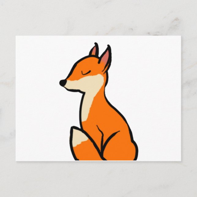 Cartão Postal Fox personalizável (Frente)