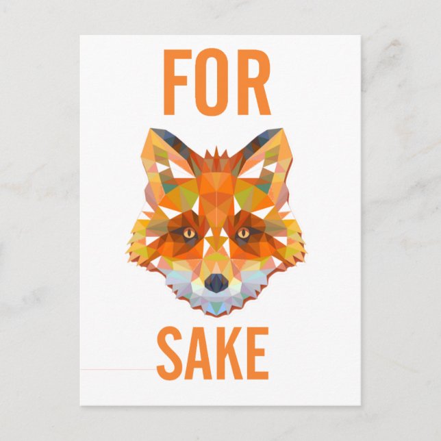 Cartão Postal Fox Sake Engraçado (Frente)