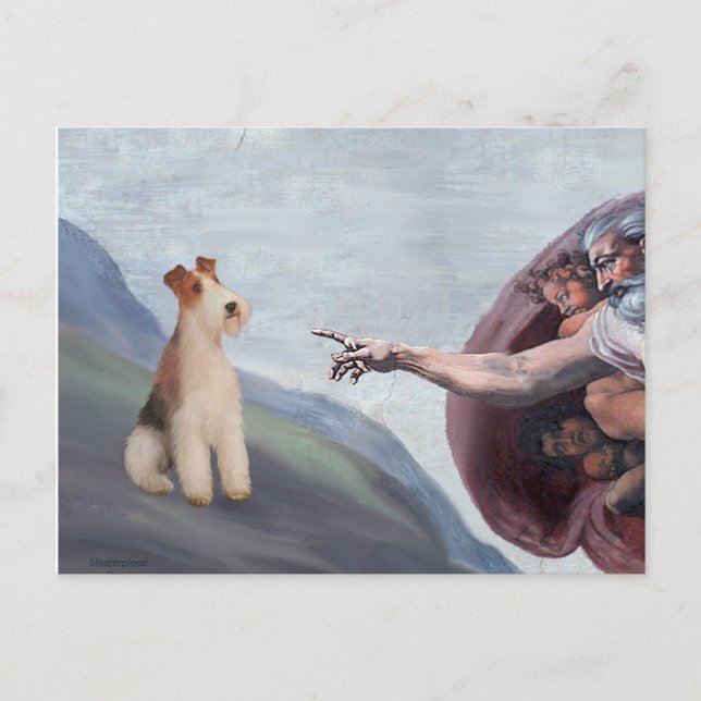 Cartão Postal Fox Terrier (M) do MP-Deus (Frente)