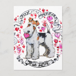 Cartão Postal Fox Terrier Swetheart