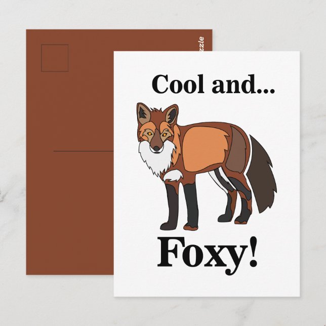 Cartão Postal Fox Wild Animal Foxy (Frente/Verso)