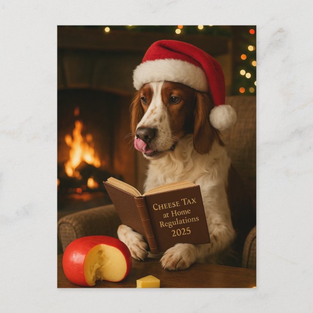 Cartão Postal Foxhound 'Cheese Tax' Christmas postcard (Frente)