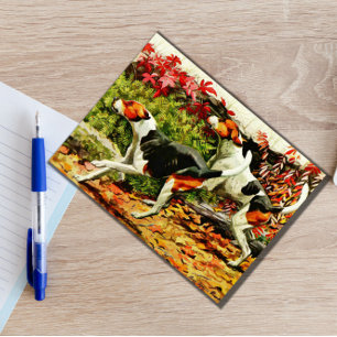 Cartão Postal Foxhounds(English&American ) in autumn wood
