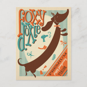 Cartão Postal Foxy Doxie
