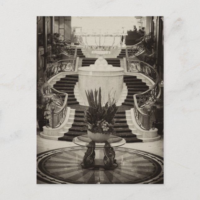 Cartão Postal Foyer, Langham Hotel, Melbourne (Frente)