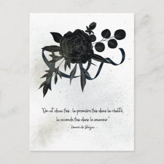 Cartão Postal FR | Carte de condoléances – Rose noire