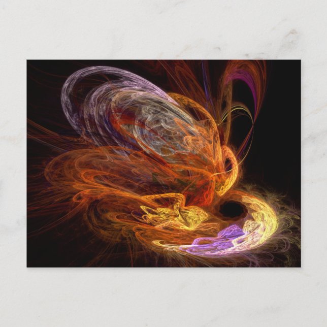 Cartão Postal Fractal - Ascensão da Fênix (Frente)
