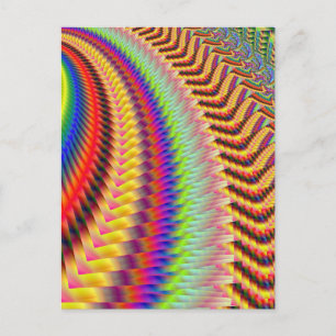 Cartão Postal Fractal de foguetes Rocket Man