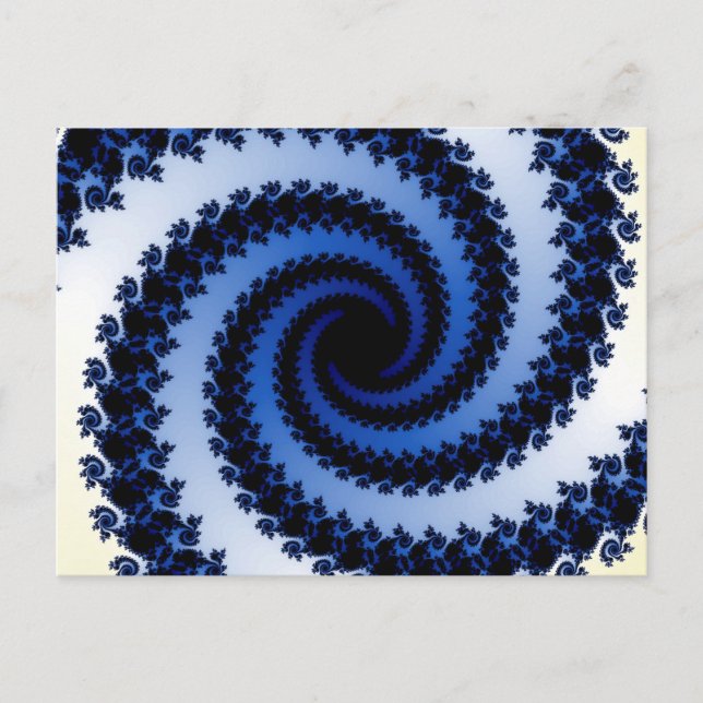 Cartão Postal Fractal espiral congelado (Frente)