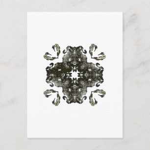 Cartão Postal Fractal Preto e Branco