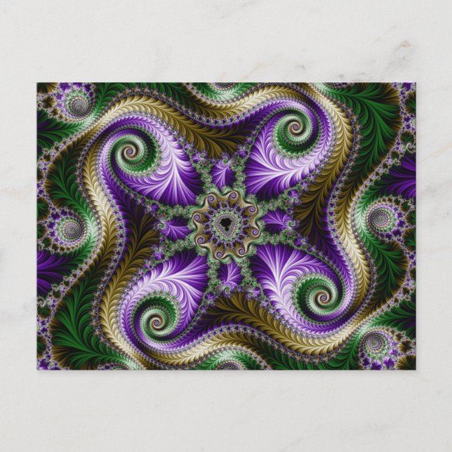 Cartão postal Fractal "Quadra" (Frente)