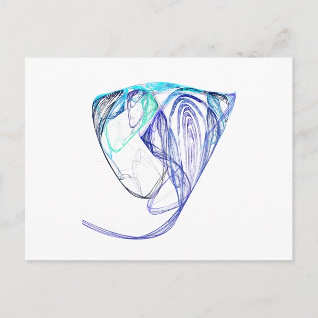 Cartão Postal Fractal - Retrato Elefante (Frente)