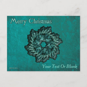 Cartão Postal Fractal Wreath - Feliz Natal
