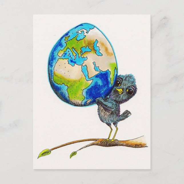 Cartão Postal Frágil, Manuseie com Cuidado (Frente)