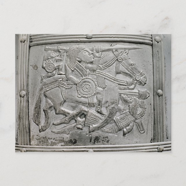 Cartão Postal Fragmento de capacete, de Sutton Hoo Treasure (Frente)