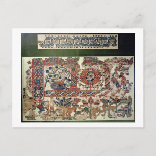 Cartão Postal Fragmento dos têxteis que retratam Jonah e a Bale