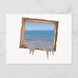Cartão Postal Frame Oceano de Espelhamento Fora da Imagem