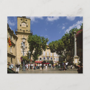 Cartão Postal França, Aix en Provence, La Place de la Maire