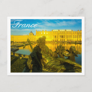 Cartão Postal França Arquitetura Paris Sunset Versailles