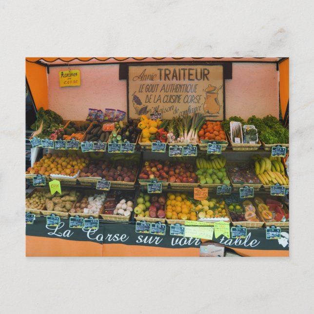 Cartão Postal França, Córsega O sabor do corso autêntico (Frente)