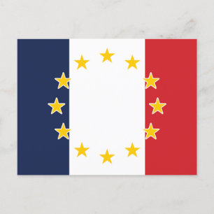 Cartão Postal França França França UE Europa Bandeira Europeia