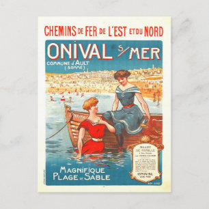 Cartão Postal França França Vintage Beach Ocean Viagem
