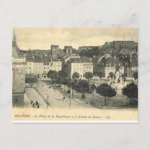 Cartão Postal França, Francês Vintage Belfort, Palais de Justi