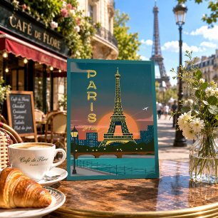 Cartão Postal França Moderna Paris je t'aime Eiffel Tower Viage