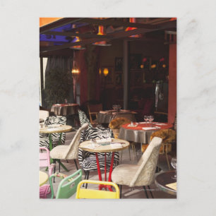 Cartão Postal França, Paris, café exterior