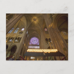 Cartão Postal França, Paris. Interior da Catedral de Notre Dame.