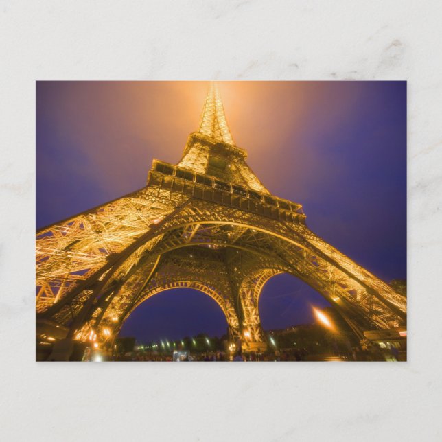 Cartão Postal França, Paris. Olhando da base de Eiffel (Frente)