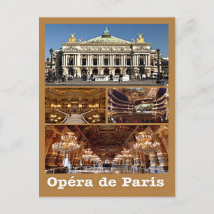 Cartão Postal França - Paris - Opéra de Paris - Mosaico -