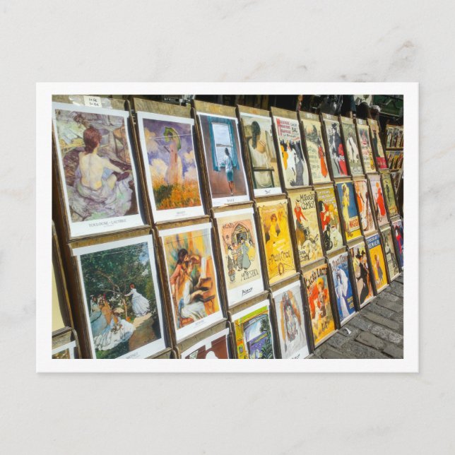 Cartão Postal França Paris Paisagem Urbana Área de Montmartre Ar (Frente)