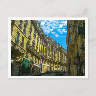 Cartão Postal França Paris Paisagem Urbana Edifícios da Rua