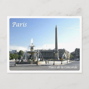 Cartão Postal França - Paris - Place de la Concorde -