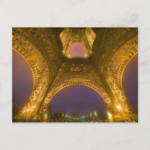Cartão Postal França, Paris. Torre Eiffel iluminada às 2