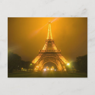 Cartão Postal França, Paris. Torre Eiffel iluminada às 3