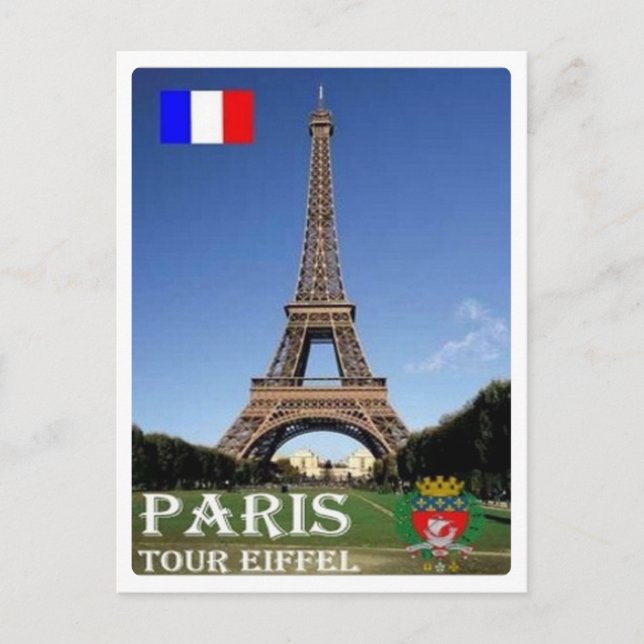 Cartão Postal França - Paris - Tour Eiffel - (Frente)