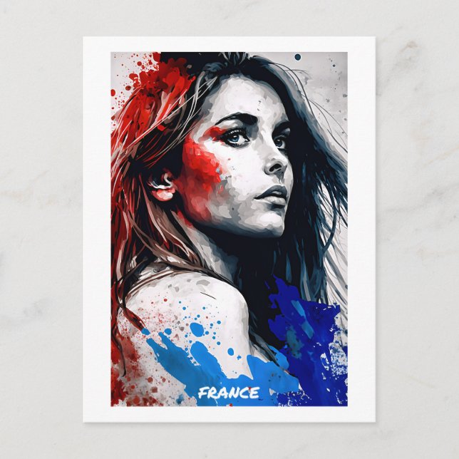 Cartão Postal França Postcard Art - World Collection of Women (Frente)