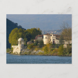 Cartão Postal França, Rio Ródano, cidade perto de Vienne 2