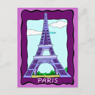 Cartão Postal França Torre Paris Eiffel