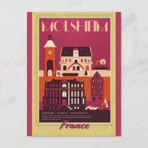 Cartão Postal França Viagens vintage de Poster francês