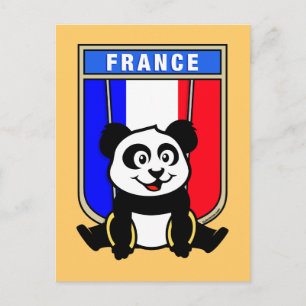 Cartão Postal France Rings Panda