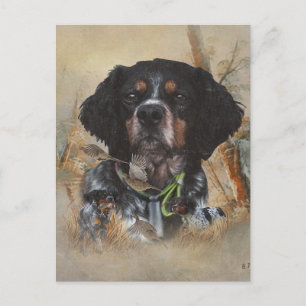 Cartão Postal Francês Bretanha, Arte de Caça a Pássaros