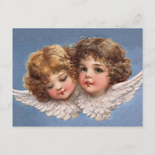 Cartão Postal Frances Brundage: Casal de Anjos 1