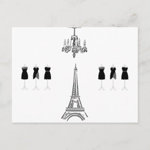 Cartão postal francês da Torre Eiffel da cidade de