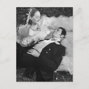 Cartão postal francês de casal romântico