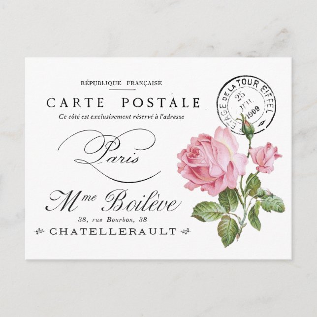 Cartão postal francês Vintage (Frente)