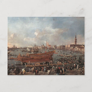 Cartão Postal Francesco Guardi - O Cão no Bucintoro, Riva
