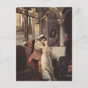 Cartão Postal Francesco Hayez - O último beijo de Romeu e Julie